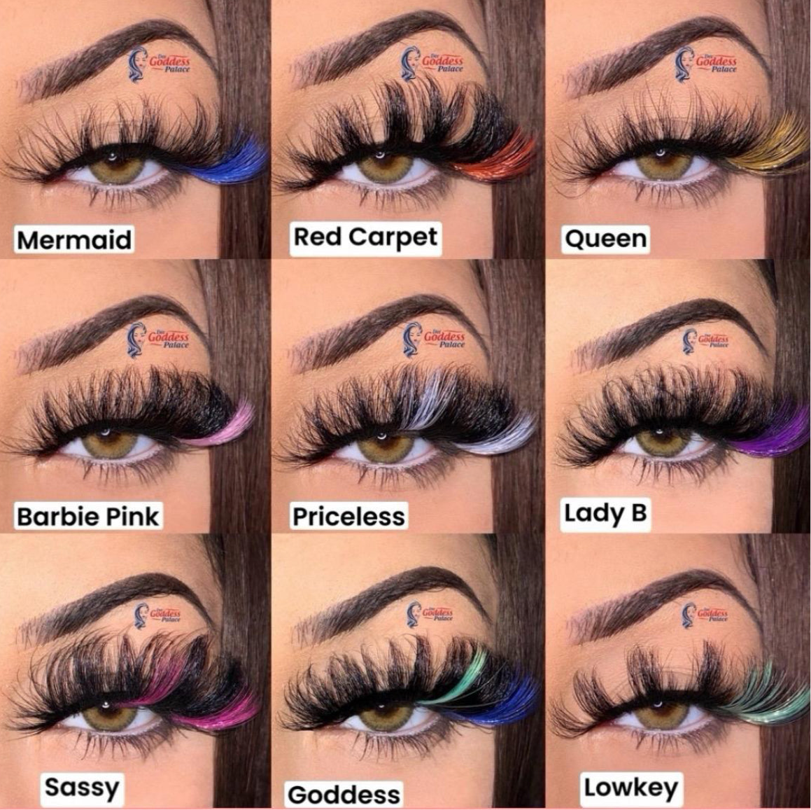 3D, 25MM, Two Toned Colored Fluffy Mink Lashes