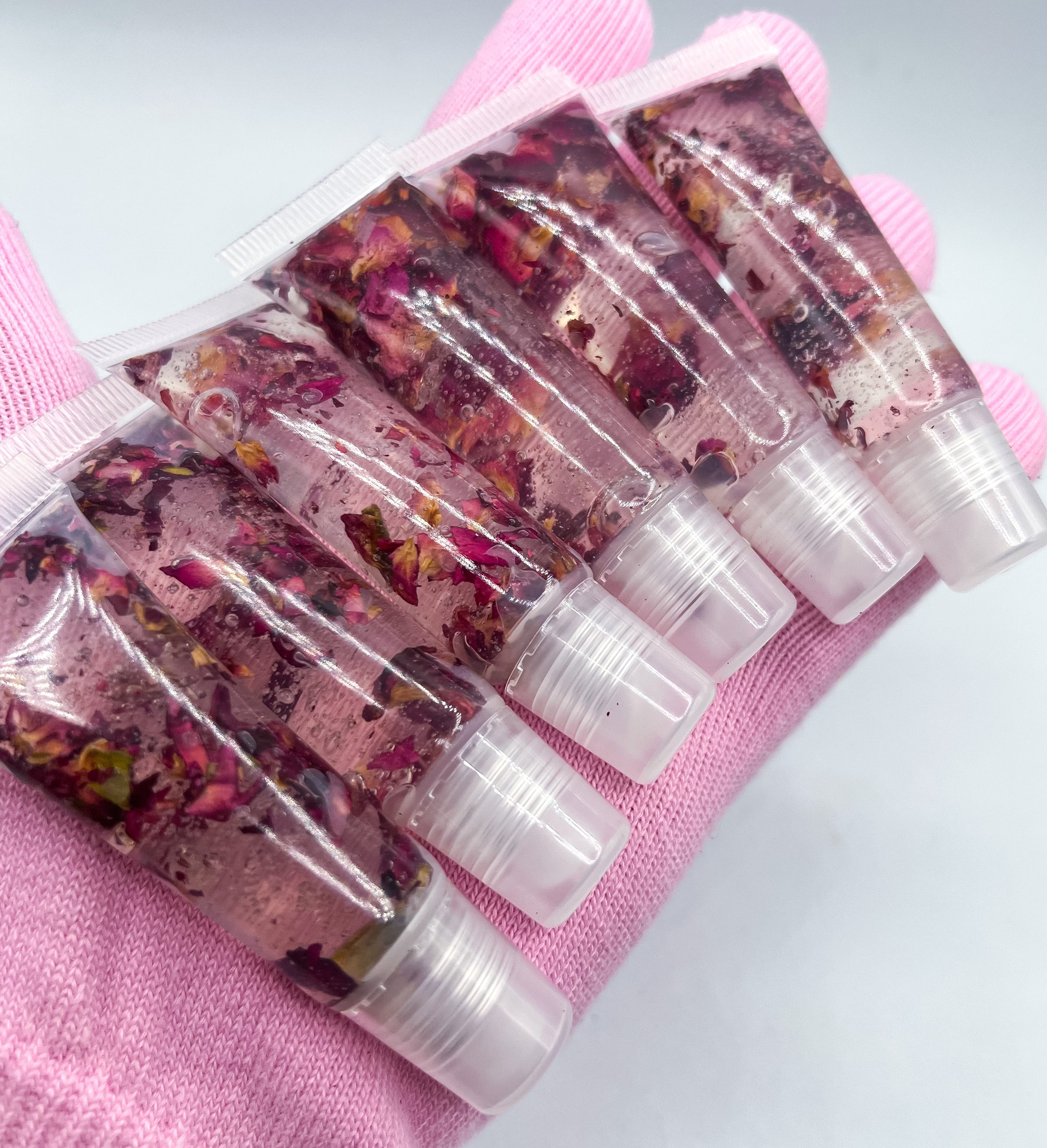 10pcs Wholesale Rose Petal Lipgloss