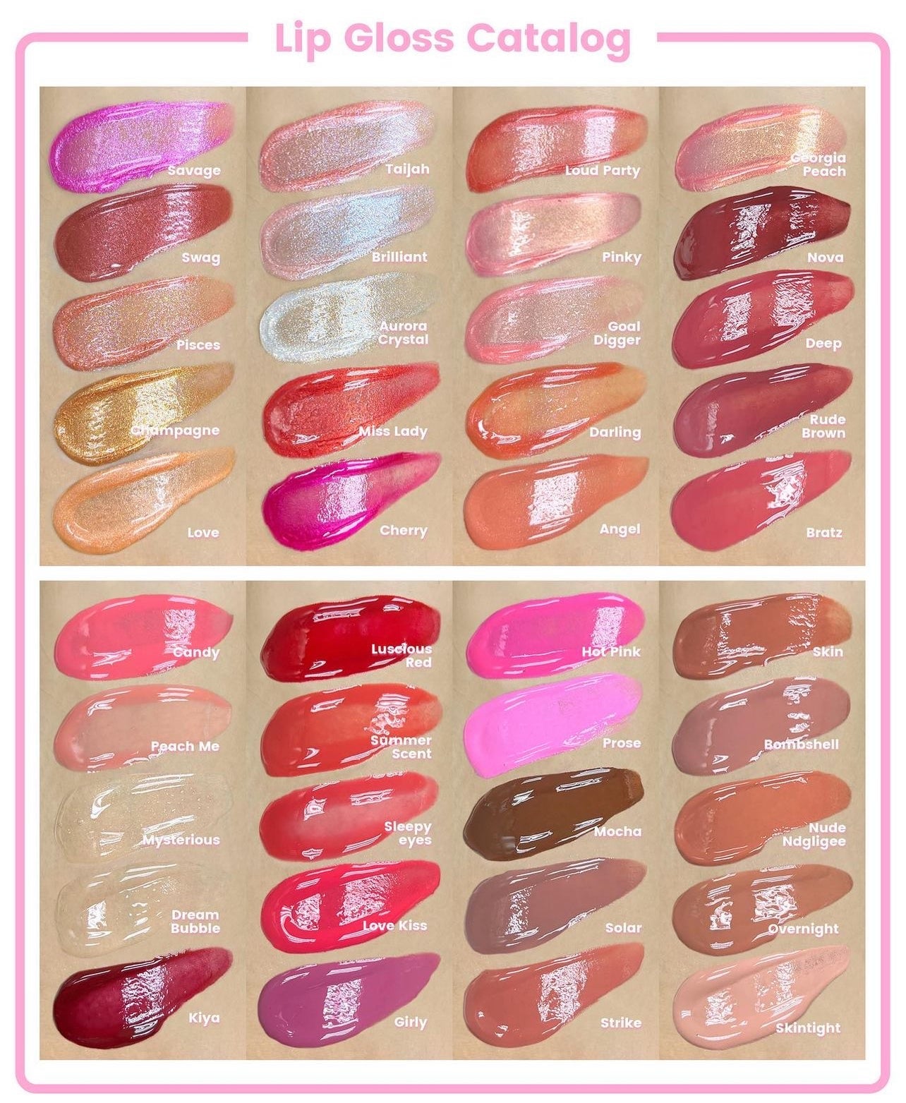 50pcs Wholesale Lipgloss