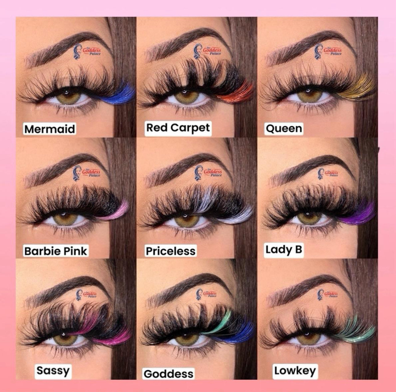 50 Pairs Wholesale Fluffy Mink Colored Lashes (25mm)