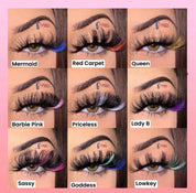 50 Pairs Wholesale Fluffy Mink Colored Lashes (25mm)