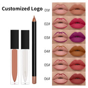 50pcs Private Label Matte Liquid Lipstick + Lip Oil + Lip Liner Kit