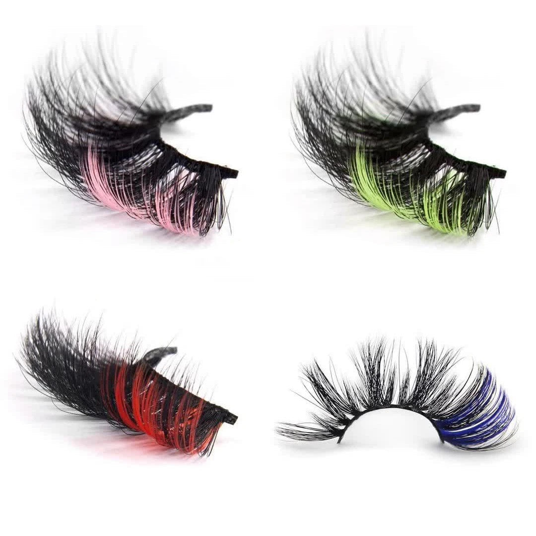 25 Pairs Wholesale Two Toned Colored Lashes