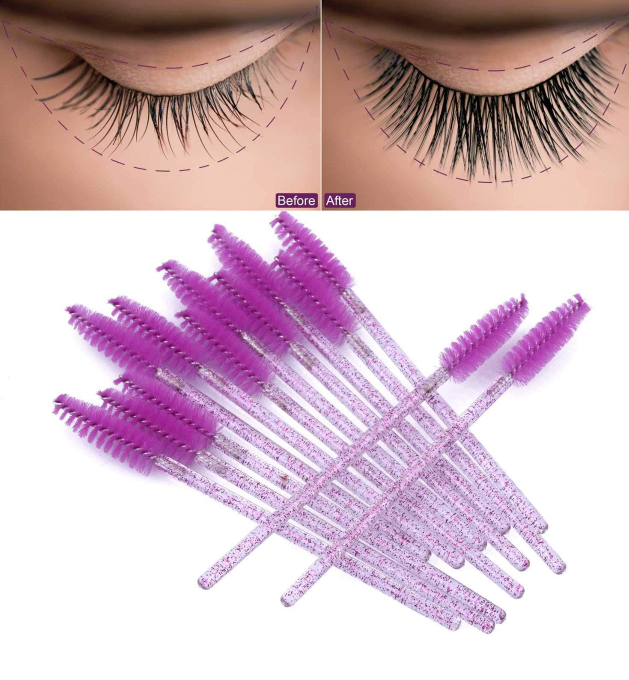 Lash Brush Pack (100 Brushes)