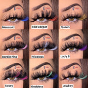 25 Pairs Wholesale Two Toned Colored Lashes